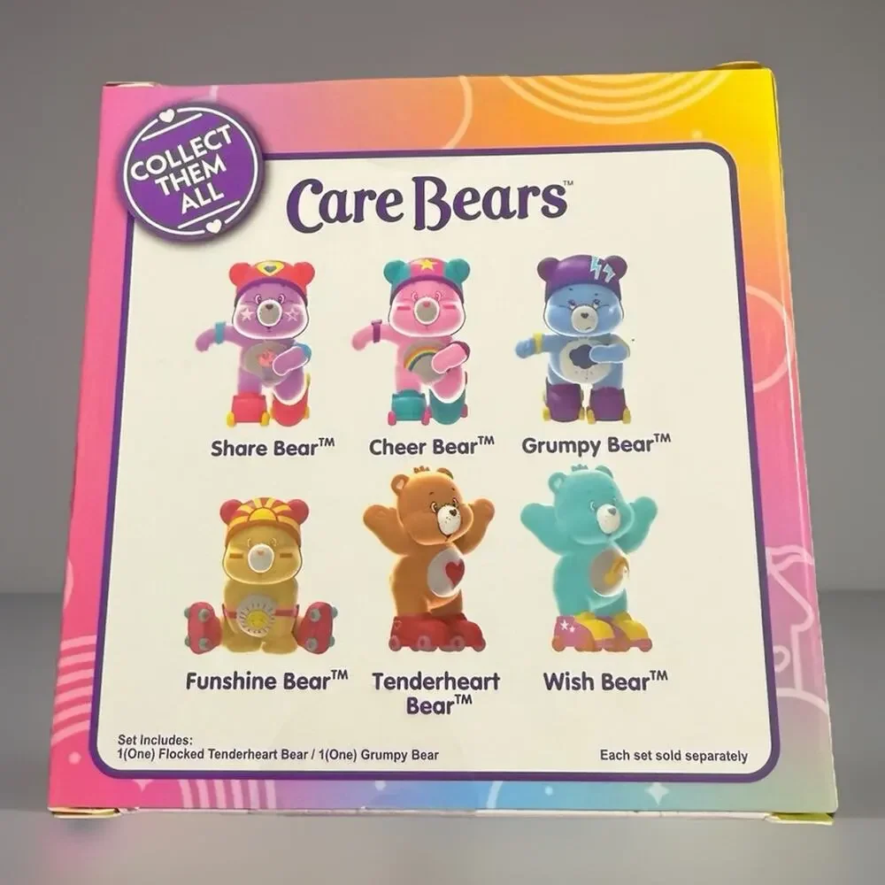 🔥Care Bears Tenderheart Bear & Grumpy Bear Flocked Figures BNWT🔥 - Picture 2 of 2